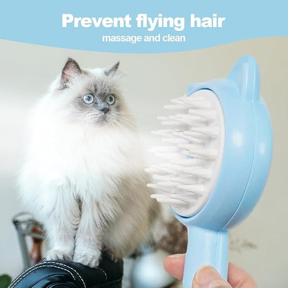 Cat Steamy Brush Dog brushes for Shedding Grooming, Lightweight Skin Friendly Pet Brush Hair Removal Comb Brushes for Long or Medium Haired Cats(Blue)