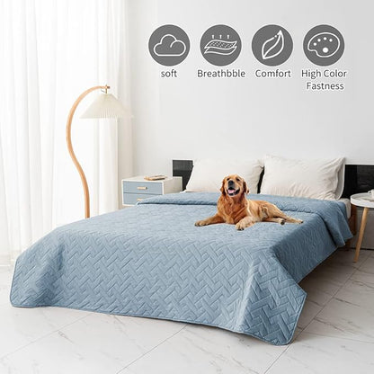fuguitex Waterproof Dog Bed Cover Couch Cover for Pet Anti-Slip Cat Mat Pet Pad Blanket for Sofa Chair Recliner Bed Furniture Protrctor