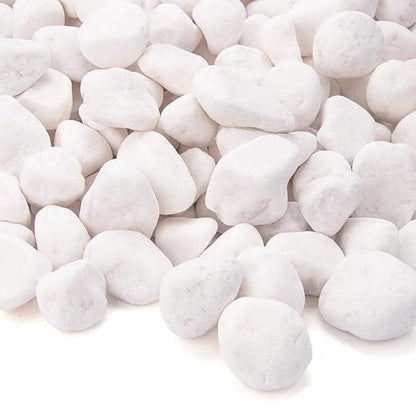 18 Pounds Decorative Pebbles, White Stones, White River Rock, Natural Aquarium Gravel, Garden Decor Rocks