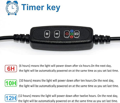 Fish Tank Clip on Light, VARMHUS RGB Clamp Aquarium Light Fish and Plant Aquarium Lighting with Timer Dimmer for Sunrise and Sunset (7W)