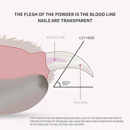 Pet Dog Cat Nail Clippers, Dog Nail Trimmers for Small Animals with LED Lights, Professional Beauty Care Tools, Avoid Excessive Cutting, Suitable for Tiny Dog Cat Rabbit Bird Puppy Kitten (Pink)