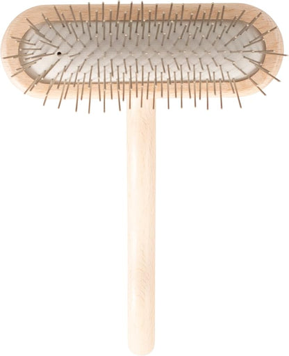 Chris Christensen Detangle and Finishing Spray + Dog Brush Bundle: Ice on Ice Detangler & Finishing Spray- Adds Elasticity & Strength + 27mm T-Brush- Stainless Steel Pins