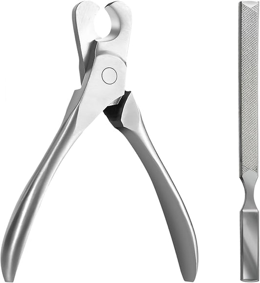Dog Nail Trimmers & Cat Nail Clipper, Heavy Duty Stainless Steel Claw Clippers for Large Dogs & Indoor Cats, Dog Toenail Clippers with Nail File - Professional Grooming Tool for Dogs, Cats, Small Pets
