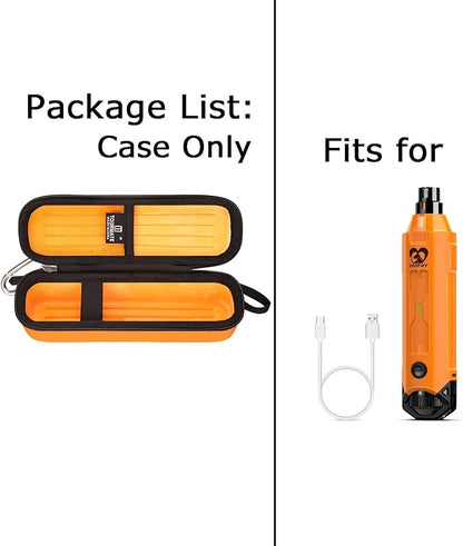 Hard Storage Case for Casfuy Dog Nail Grinder - Travel Case for Enhanced Pet (Only Case) (Orange)