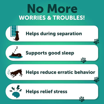 Hemp Calming Chews for Dogs - Dog Calming Chews - Dog Anxiety Relief Treats with Hemp Oil, Turmeric, Valerian, Ginger - Health and Wellness Supplements for Dogs - Hip and Joint Support - 120 Treats