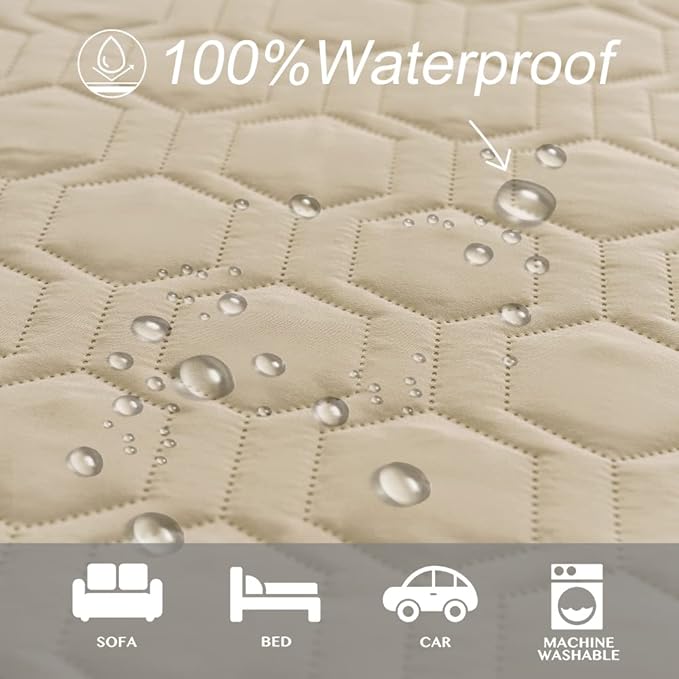 Waterproof and Non-Slip Dog Bed Cover and Pet Blanket Sofa Pet Bed Mat ï¼_ar Incontinence Mattress Protectors Furniture Couch Cover for Most Cats Dogs, Petsï¼40x50-Beigeï¼