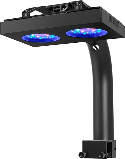 NICREW HyperReef 100 Gen 2 Reef LED Light, 100W Reef Aquarium Lighting for SPS LPS Corals and Saltwater Fish Tanks, Enhanced Violet and Blue Spectrum, Wide Angle Lens, 5 Channels Fully Programmable