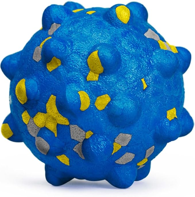 Dog Balls for Aggressive Chewers,Indestructible Tennis Balls for Dogs, Durable Bouncy Dog Toy Balls, Interactive Dog Toys for Fetch Game, Lightweight Floating Balls (Blue Small)