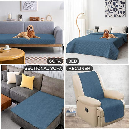 fuguitex Waterproof Dog Bed Cover Couch Cover for Pet Anti-Slip Cat Mat Pet Pad Blanket for Sofa Chair Recliner Bed Furniture Protrctor
