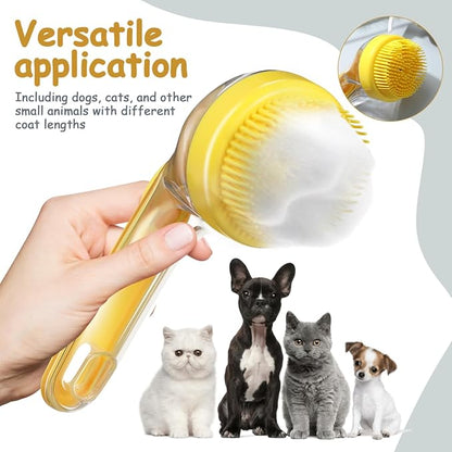 Sosoport Dog Bath Brush Cat Brush Dog Shower Brush Cat Massage Brush Pet Grooming Brush Dog Scrubber Brush With Soap Dispenser