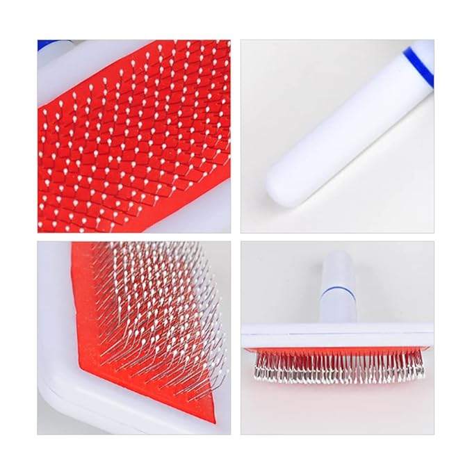 Cat Brush,Pet Hair Comb,Cat Combs for Indoor Cats,Small Pet Brush,Cat Comb for Long Haired Cats,Reduces Shedding Removes Loose Tangled Hair Knots for All Fur Types,Clean Loose Fur & Dirt