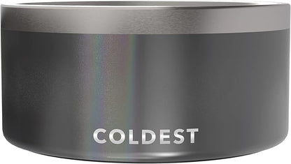 Coldest Dog Bowl - Anti Rust Metal, Non Slip, 3 Layers Insulated Stainless Steel Dog Bowls - Spill Proof & Heavy Duty - Water Bowl for Dogs, Cats & Pets, Dish Washer Safe (200 oz,Stardust Glitter)