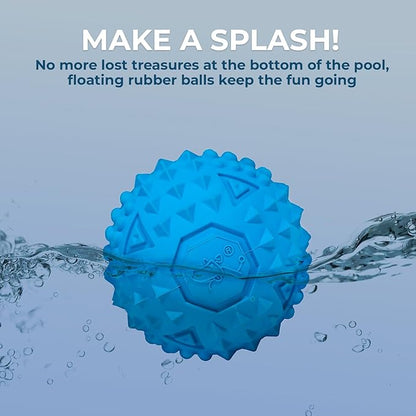 Best Pet Supplies Squeaky Rubber Spiky Ball Dog Toy Durable Non-Toxic Perfect for Aggressive Chewers Spiked for Dental Health Interactive Dog Toy - Pack of 4 - Assorted Colors (M:2.5")