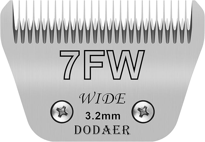 7FW Detachable Dog Grooming Wide Blades,Compatible with Andis,Oster A5,Wahl KM10 Series Clippers,Cut Length 1/8(3.2mm)