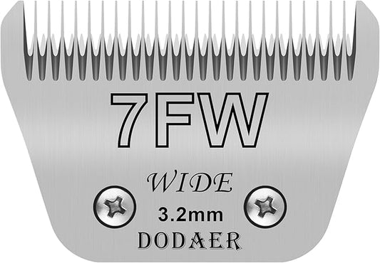 7FW Detachable Dog Grooming Wide Blades,Compatible with Andis,Oster A5,Wahl KM10 Series Clippers,Cut Length 1/8(3.2mm)
