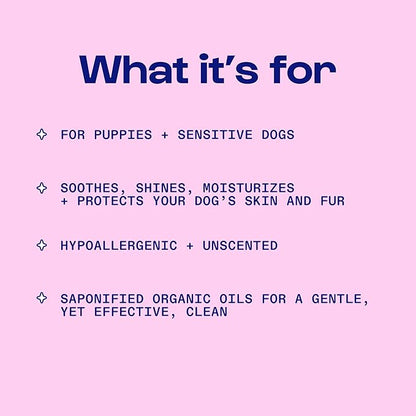 Dirty Dog Beauty Club - Puppy Party Shampoo & Conditioner for Pets - Gentle Formula, Organic Essential Oils, Vet & Scientist Formulated, Vegan, Paraben Free, Hypoallergenic -300 ml (10 oz), Unscented