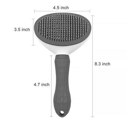 Dog Cat Brush Self Cleaning Slicker with Massage Rounded Particles Removes Loose Hair Tangles,Skin Friendly Washable