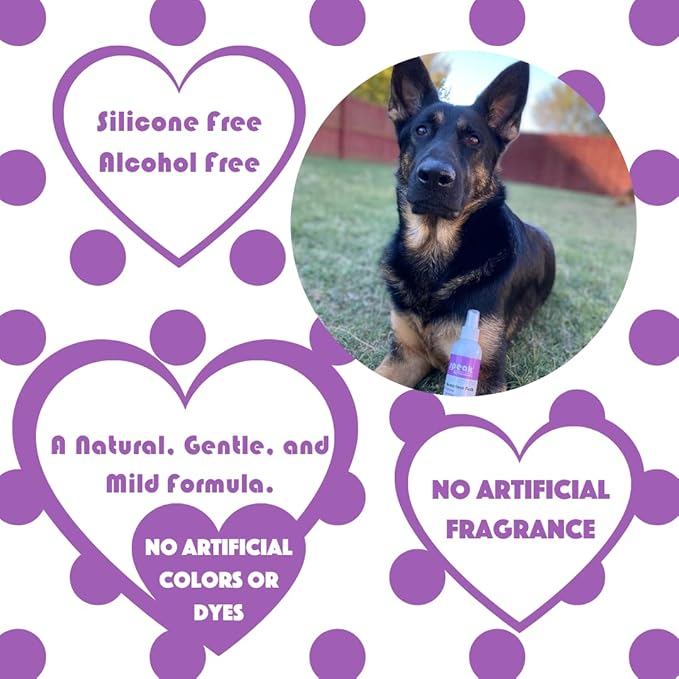 Natural Waterless Bath Spray, for Dogs, Calming Lavender, 8oz