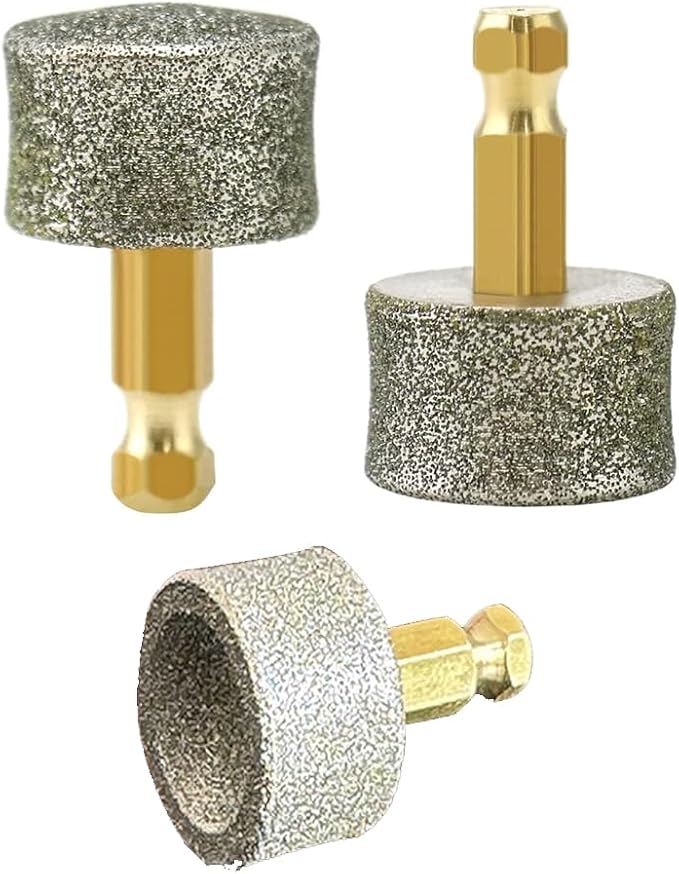 3 Pack Dog Nail Grinder Replacement Head, Pet Nail Grinder Diamond Tip Replacement, Professional Spare Grinding Head for Electric Pet Paw Trimmer Nail Grinder, Dog Claw Smoothing Grinder Bits