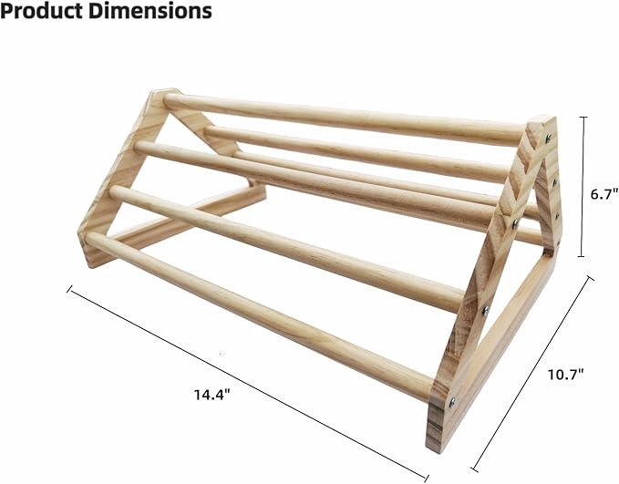 Chick Perch Chicken Coop Toys and Accessories,Chick Roosting Bar,Brooder for Baby Chicks,Strong Wooden Bird Perch. (Style 2, 14.4" x 10.7" x 6.7)