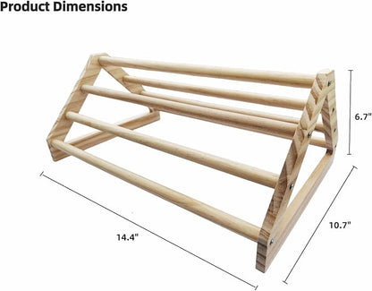 Chick Perch Chicken Coop Toys and Accessories,Chick Roosting Bar,Brooder for Baby Chicks,Strong Wooden Bird Perch. (Style 2, 14.4" x 10.7" x 6.7)