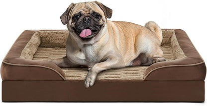 FURTIME Orthopedic Dog Beds for Small Dogs - Waterproof Small Dog Bed, Ultra Comfy Supportive Foam Pet Couch with Removable Washable Cover, Egg Foam Dog & Cat Beds with Nonskid Bottom