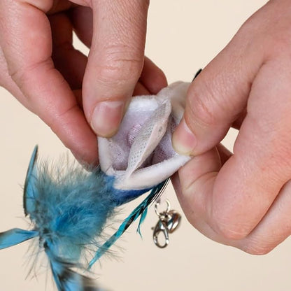 Interactive Bird Simulation Cat Toy Set, Interactive Cat Toys for Indoor Cats (10 Replacement Catnip Pouches)