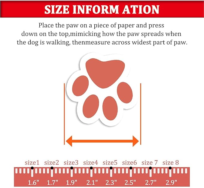 CovertSafe& Dog Boots for Dogs Non-Slip, Waterproof Dog Booties for Outdoor, Dog Shoes for Medium to Large Dogs 4Pcs with Rugged Sole Black-Red