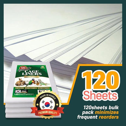 HA SHI Bird Cage Liner - 120 Acid-Free Newsprint Sheets, 31" x 21.5", 5.5 lb - Perfect for Packing, Pet Cages, Non-Toxic & Safe for Birds, Ideal for Crafts, Shipping, Moving
