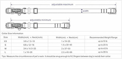 Blueberry Pet 3M Reflective Dog Collars | Adjustable Dog Collar w/Multi-Colored Stripe - Marsala Red and Pink | Nylon Pet Collars for Dogs & Refflective Dog Collar for Large Dogs