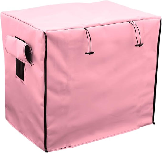 Dog Crate Cover Waterpoof Pink Pet Kennel Covers for Puppy Cat Indoor Outdoor Fit for 1 Door Wire Crate, 29.92x18.90x22.83 Inch