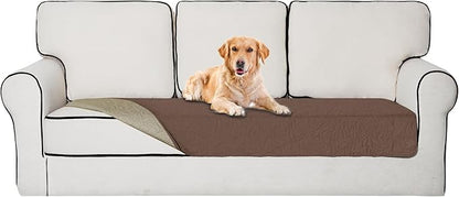 Easy-Going Waterproof Dog Bed Cover Reversible Leak Proof Pet Blanket Replacement Mat for Furniture Washable Couch Cover Sofa Cover for Dogs Cat(30x70 Inch, Brown/Beige)