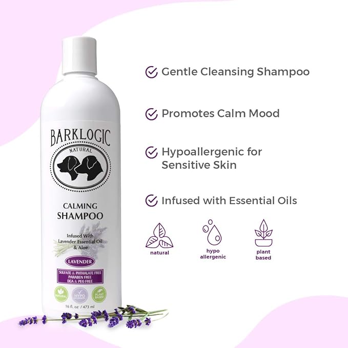 Calming Shampoo, Lavender, 16 fl oz | No Parabens, No Phthalates, No Sulfates, No DEA & PEG, Plant-Based