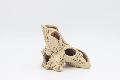 ALEGI Aquarium Decoration Rock Caves, Hideaway for Shrimp, Cichlid, Betta Fish Hideout Decor, Safe for Freshwater and Saltwater Tanks (TreeStumpL+S)