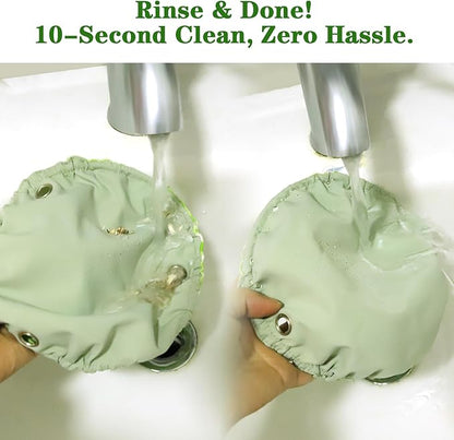 Waterproof Bird Bed with Adjustable Chain, Customizable Height Hanging Bird Hammock for Cage, Small Size Bird Nest with Durable Non-Collapsible Bottom, Bird Hut for Conures, Budgies (Green)