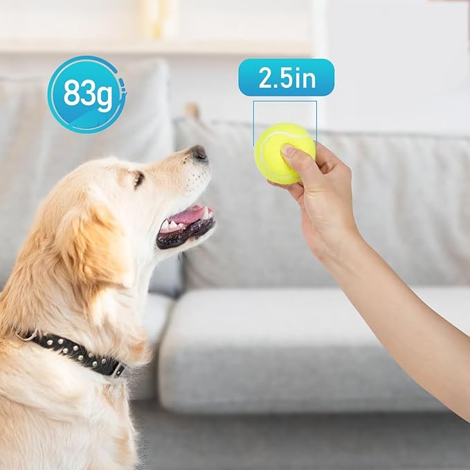 PrimePets Tennis Balls for Dogs, 2.5 Inch Thick Bouncy Dog Ball, Interactive Dog Toys for Indoor Outdoor, Fetch Balls for Medium, Large Dogs