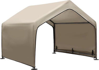 Dog Tent Outdoor, Extra Large Dog House Outside, Big Dog Shade Shelter Waterproof Weatherproof Doghouse Canopy with Ground Nails, Sun Rain Cover for Pet Cat Goat Livestock, 4'x 4'x 3.3', Tan