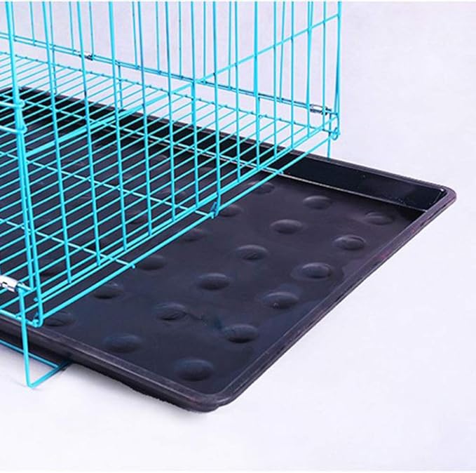 Large Dog Crate Pet Folding Cage Collapsible Dog Cage Indoor Outdoor Dog Crate Small Metal Wire Dog Crate with Leak- Pan Portable Pet Cage for Puppy Cat Rabbit Dog Kennel