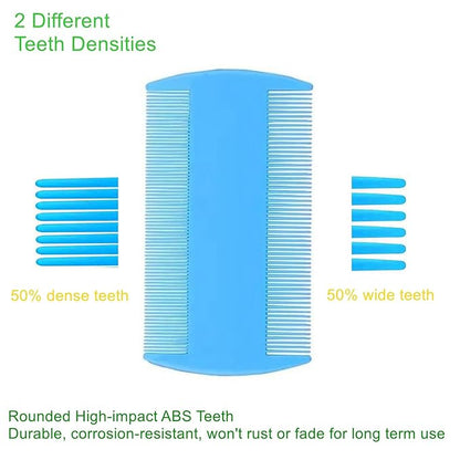 5 Pack Flea Lice Comb,Stainless Steel Dog Cat Grooming Combs with Rounded Teeth,Double Sided Professional Pet Tear Stain Remover,Dematting Tool for Small, Ideal for all pet