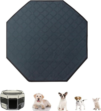 Dog Playpen Mat, Washable Pee Pad for Octagon Puppy Playpen Whelping Pad Leakproof Potty Training Pad Liner for Playpen Crate Kennel Indoor