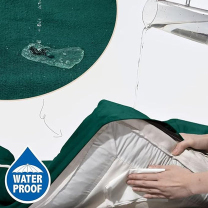 Extra Large Dog Beds Jumbo Breed, Orthopedic Dog Bed Waterproof, PV Washable Dog Sofa Bed with Removable Cover & Non-Slip Bottom(Jumbo,Emerald)