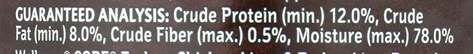 Wellness Core Grain Free Dog Food: Turkey, Chicken Liver, & Turkey Liver Formula, 12.5 oz