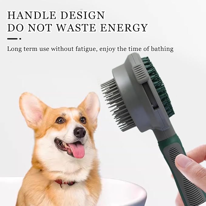 Pet Brush with MASSAGE FUNCTION, Dog Brush, Cat Brush,Retractable Double-Sided Pet Brush, Remove Brushed Pet Hair with One Click, Dog Grooming Kit