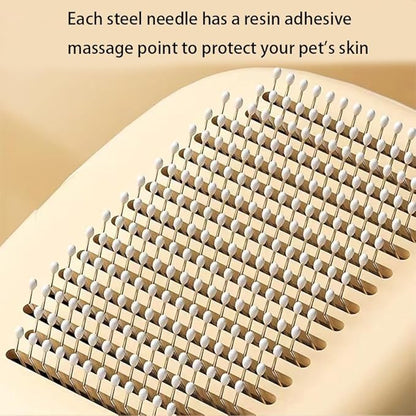 Pet brush comb.Pet button hair removal comb.Wool comber.Cat and Dog Brush for Shedding.Self-cleaning cat and dog hair brush.Cat and Dog hair brushes with release buttons. (Grey and White)