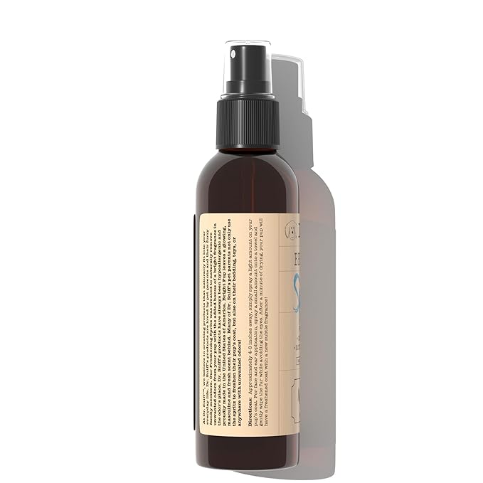 Pet Freshening Spray, Deodorizes Coat for Long Lasting Freshness, Alcohol-Free Cologne Spray, Grooming Fragrance Safe for Sensitive Skin, for Dog & Cat, Bergamot, Mandarin & Musk Scent, 4 oz.