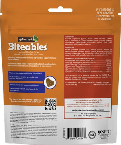 Get Naked Biteables Joint Health Soft Treats for Dogs 6oz Bag