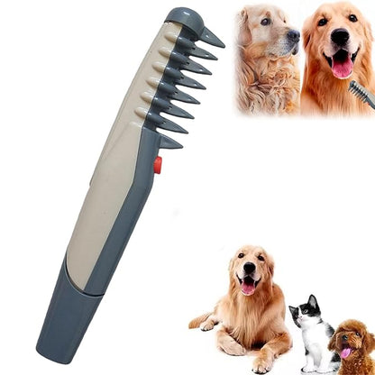 2-in-1 Electric Pet Grooming Comb with Razor, Electric Dog Grooming Comb, Pet Knot Remover for Detangling Long Hair and Fur on Cats and Dogs (1pcs)