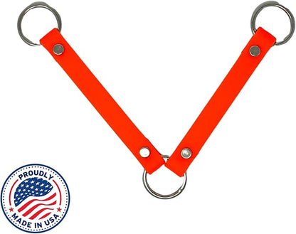 SparkDog Collars Dog Crate Fan Hanger, HotDawg Utility Strap, BioThane Ryobi P3320 Fan Hanger for Ruffland Dog Kennel, Bucket Holder Utility Strap - Made in The USA (Bright Orange)