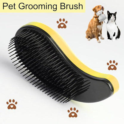 Puppy Brush, Soft Dog Brush for Grooming, Puppy Hair Remover Brush Comb, Grooming Tool for Poodles, Teddy, Yorkies, Maltese, Shih Tzu, Chihuahua, Yellow