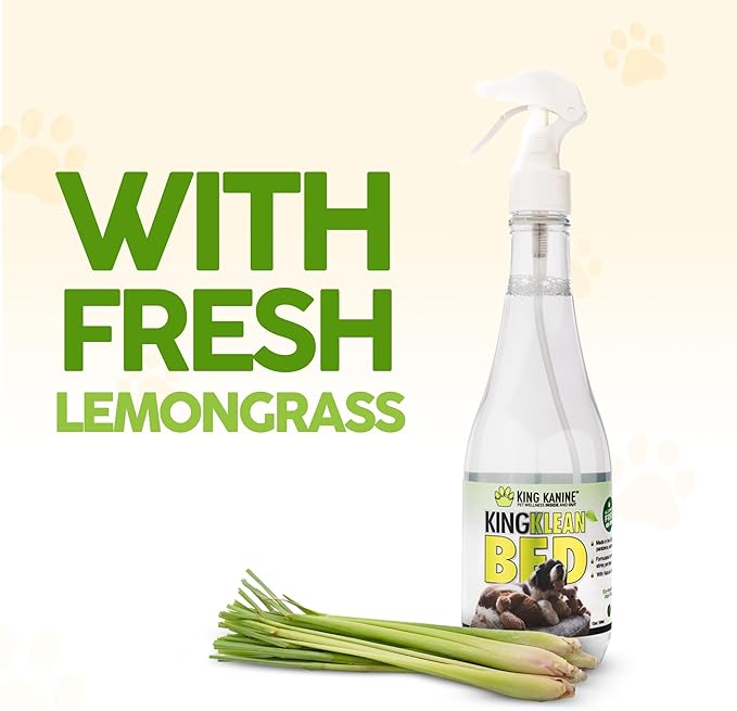 King Kanine Natural Dog Cleaner Deodorizing King Klean 14.88 oz | Organic Deodorizing Spray for Indoor & Outdoor Areas | Pet Odor Eliminator for Home | Hypoallergenic Gentle Cleansing Formula